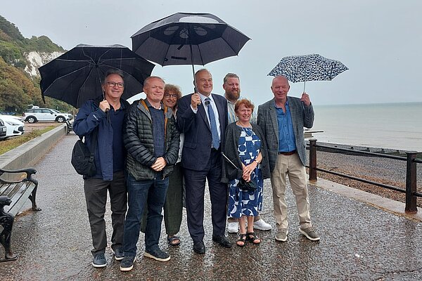 Ed Davey at St Margaret's Bay