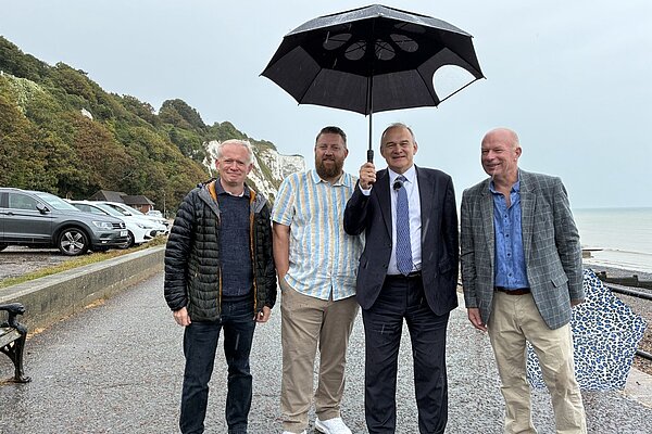 Ed Davey at St Margaret's Bay