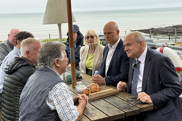 Ed Davey at St Margaret's Bay