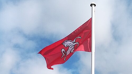 Kent flag on flag pole