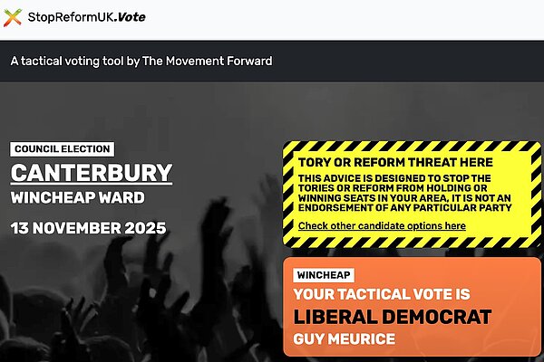 Tactical Voting Recommendation